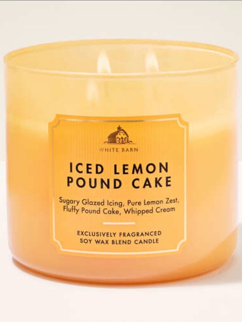 White Barn Iced Lemon Pound Cake 3-Wick Candle - Picture 4 of 6